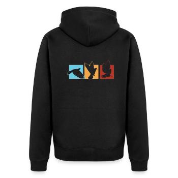Bird Watching Birder Ornithologist Bird Lover - Unisex Premium Organic Zip Hoodie - black - Back - Nico (187cm)
