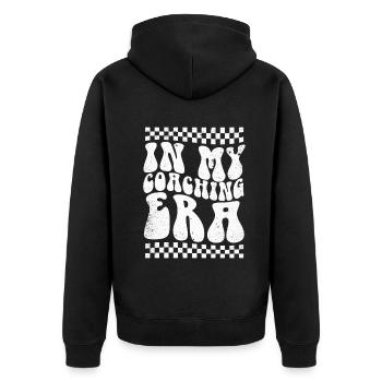 Coach Era Coaching Tees Sports Team Staff - Unisex Premium Organic Zip Hoodie - black - Back - Nico (187cm)