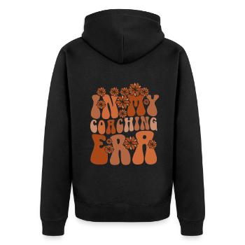 Coach Era Coaching Tees Sports Team Staff - Unisex Premium Organic Zip Hoodie - black - Back - Nico (187cm)