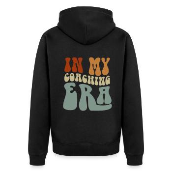 Coach Era Coaching Tees Sports Team Staff - Unisex Premium Organic Zip Hoodie - black - Back - Nico (187cm)