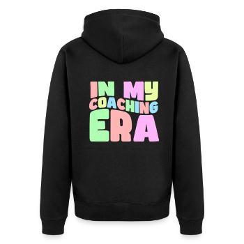 Coach Era Coaching Tees Sports Team Staff - Unisex Premium Organic Zip Hoodie - black - Back - Nico (187cm)