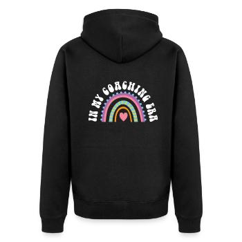Coach Era Coaching Tees Sports Team Staff - Unisex Premium Organic Zip Hoodie - black - Back - Nico (187cm)