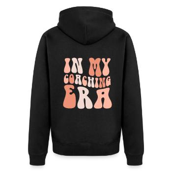 Coach Era Coaching Tees Sports Team Staff - Unisex Premium Organic Zip Hoodie - black - Back - Nico (187cm)