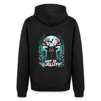 Pas si joyeux Festif Slasher Candy Cane Menace - Veste à capuche bio Premium Unisexe - noir - Dos - Nico (187cm)