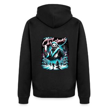 Joyeux Noël Festif Slasher Candy Cane Menace - Veste à capuche bio Premium Unisexe - noir - Dos - Nico (187cm)