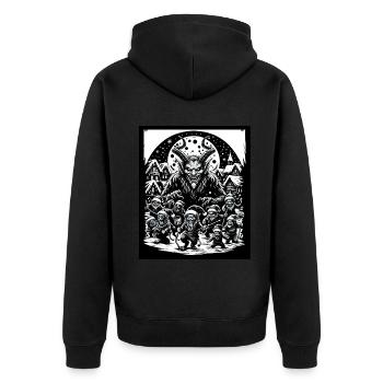 Démon de Noël de célébration de la nuit de Krampus - Veste à capuche bio Premium Unisexe - noir - Dos - Nico (187cm)
