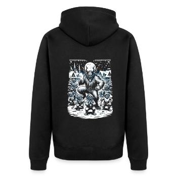 Démon de Noël de la célébration de la nuit de Krampus - Veste à capuche bio Premium Unisexe - noir - Dos - Nico (187cm)