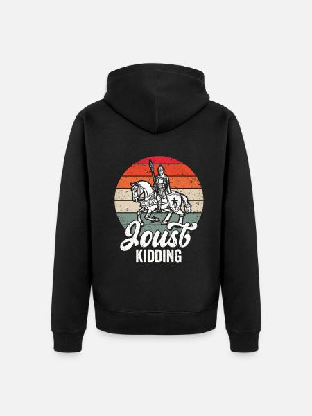 Ritter Mittelalterliche Renaissance-Ritterrüstung - Unisex Premium Bio Zip Hoodie - Schwarz
