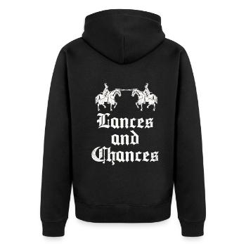 Joute Chevalier Médiéval Renaissance Chevaliers Armure - Veste à capuche bio Premium Unisexe - noir - Dos - Nico (187cm)