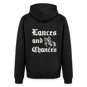 Joute Chevalier Médiéval Renaissance Chevaliers Armure - Veste à capuche bio Premium Unisexe - noir - Dos - Nico (187cm)