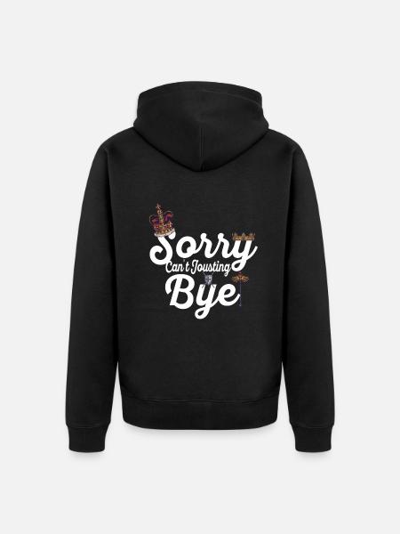 Ritter Mittelalterliche Renaissance-Ritterrüstung - Unisex Premium Bio Zip Hoodie - Schwarz