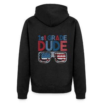 Professeur de maternelle Drôle Étudiant 1er Diplôme - Veste à capuche bio Premium Unisexe - noir - Dos - Nico (187cm)