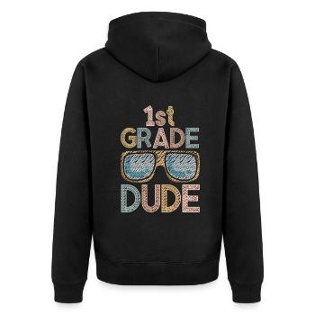 Professeur de maternelle Drôle Étudiant 1er Diplôme - Veste à capuche bio Premium Unisexe - noir - Dos - Nico (187cm)