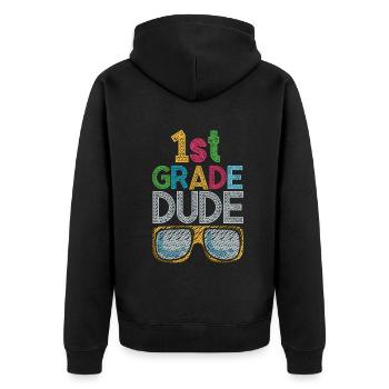 Professeur de maternelle Drôle Étudiant 1er Diplôme - Veste à capuche bio Premium Unisexe - noir - Dos - Nico (187cm)