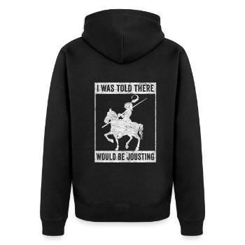 Joute Chevalier Médiéval Renaissance Chevaliers Armure - Veste à capuche bio Premium Unisexe - noir - Dos - Nico (187cm)