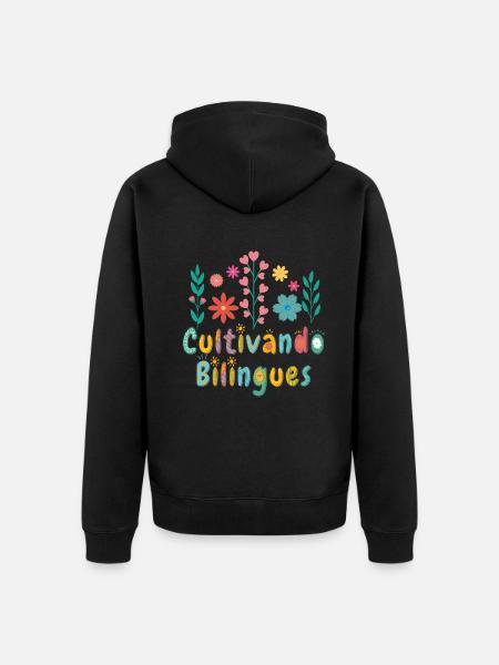 Cultivando Bilingües Spanish Teacher Apparel - Unisex Premium Organic Zip Hoodie - black