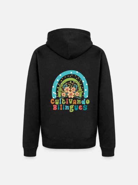 Cultivando Bilingües Spanish Teacher Apparel - Unisex Premium Organic Zip Hoodie - black