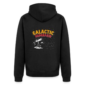 Space Photography Stargazing Telescope Astronomy - Unisex Premium Organic Zip Hoodie - black - Back - Nico (187cm)