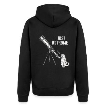 Space Photography Stargazing Telescope Astronomy - Unisex Premium Organic Zip Hoodie - black - Back - Nico (187cm)