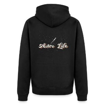 Space Photography Stargazing Telescope Astronomy - Unisex Premium Organic Zip Hoodie - black - Back - Nico (187cm)
