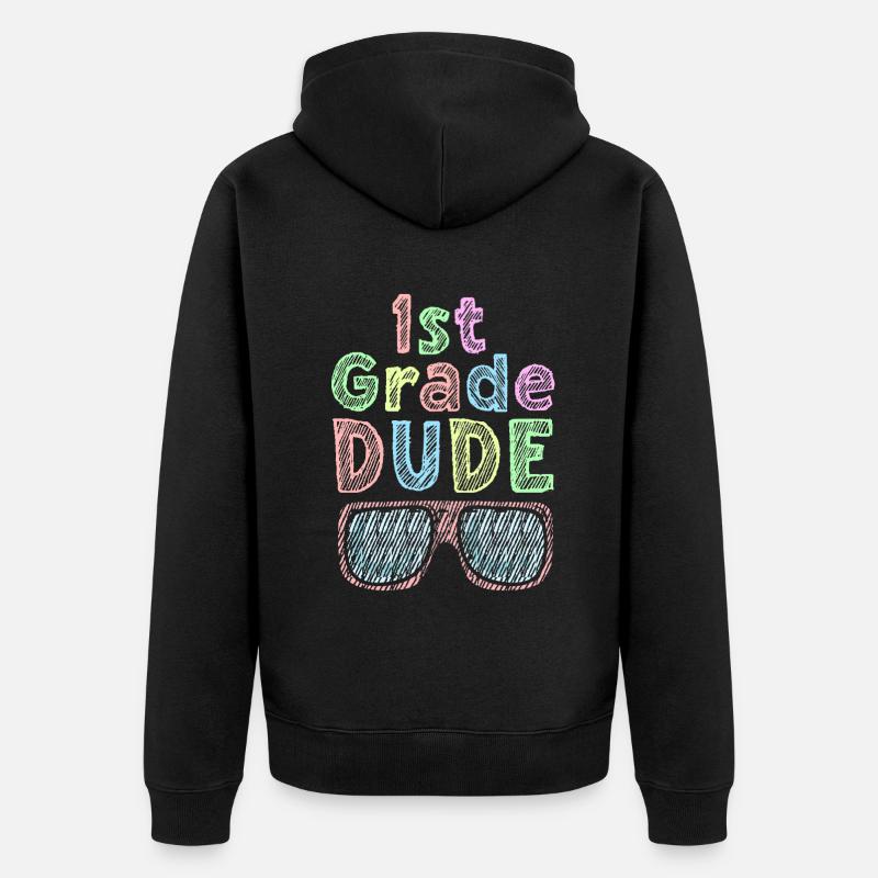 Kindergärtnerin Lustige Studentin 1. Abschluss - Unisex Premium Bio Zip Hoodie - Schwarz