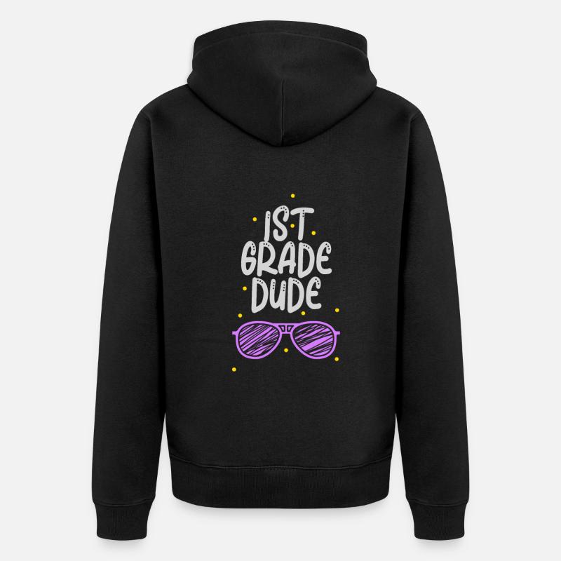 Kindergärtnerin Lustige Studentin 1. Abschluss - Unisex Premium Bio Zip Hoodie - Schwarz
