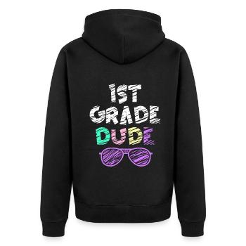 Professeur de maternelle Drôle Étudiant 1er Diplôme - Veste à capuche bio Premium Unisexe - noir - Dos - Nico (187cm)