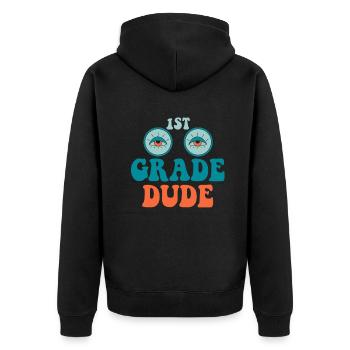 Professeur de maternelle Drôle Étudiant 1er Diplôme - Veste à capuche bio Premium Unisexe - noir - Dos - Nico (187cm)