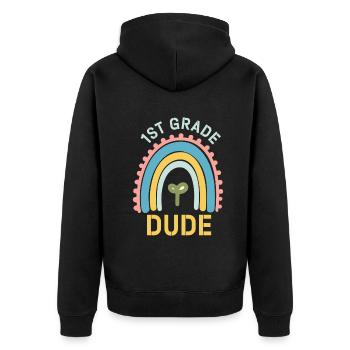 Professeur de maternelle Drôle Étudiant 1er Diplôme - Veste à capuche bio Premium Unisexe - noir - Dos - Nico (187cm)