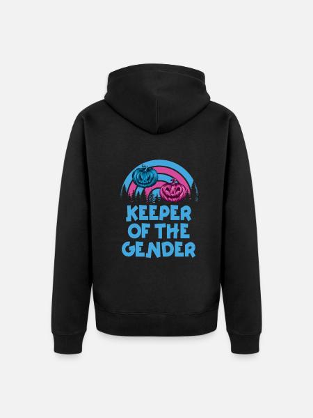 Keeper Of The Gender - Unisex Premium Organic Zip Hoodie - black