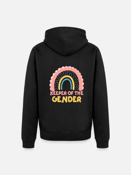Hüter des Geschlechts - Unisex Premium Bio Zip Hoodie - Schwarz