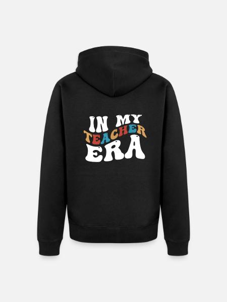 In My Teaching Era Teaching - Unisex Premium Organic Zip Hoodie - black