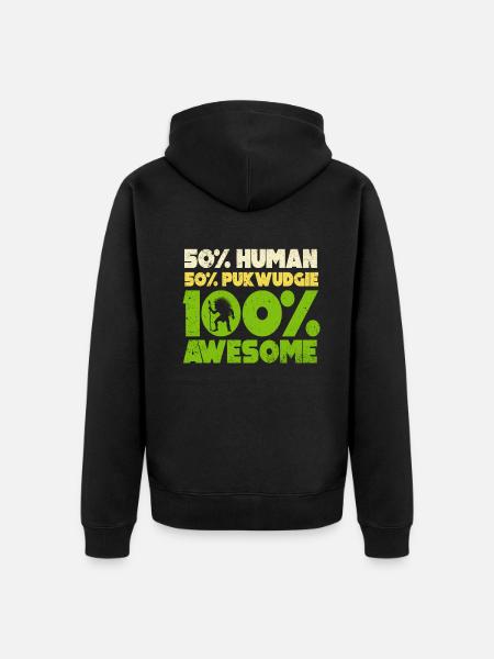 Pukwudgie Cryptid Folklore Myths - Unisex Premium Organic Zip Hoodie - black