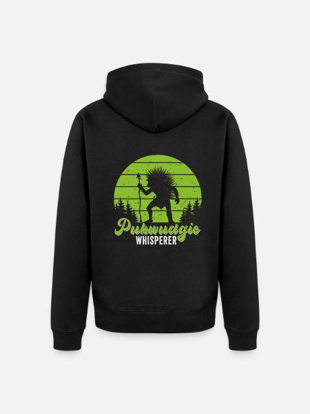 Pukwudgie Kryptide Folklore Mythen - Unisex Premium Bio Zip Hoodie - Schwarz