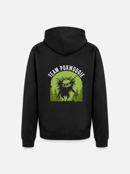 Pukwudgie Cryptid Folklore Myths - Unisex Premium Organic Zip Hoodie - black