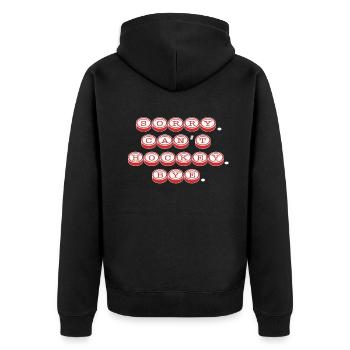 Sorry Can't Hockey Bye Hockey Lover - Unisex Premium Organic Zip Hoodie - black - Back - Nico (187cm)