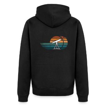 Astronomy Astrophotographer Stargazing - Unisex Premium Organic Zip Hoodie - black - Back - Nico (187cm)