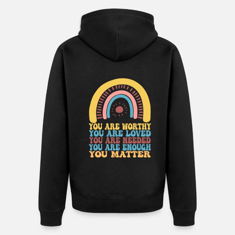 Dépression et conscience bipolaire : - Veste à capuche bio Premium Unisexe - noir