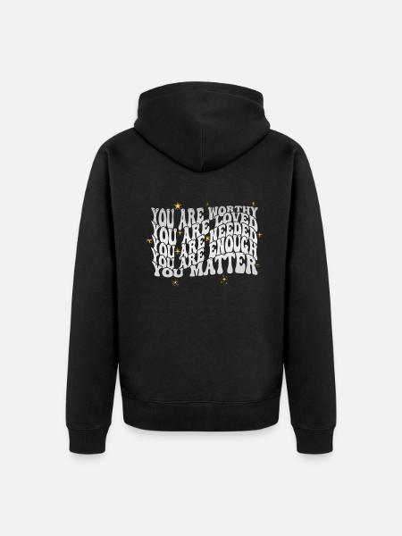 Depression and Bipolar Awareness: - Unisex Premium Organic Zip Hoodie - black