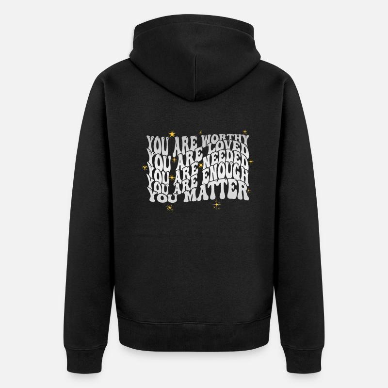 Dépression et conscience bipolaire : - Veste à capuche bio Premium Unisexe - noir