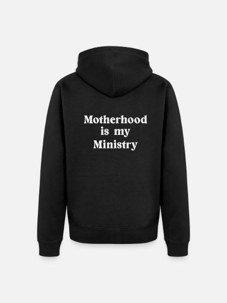 La maternité est mon ministère - Veste à capuche bio Premium Unisexe - noir