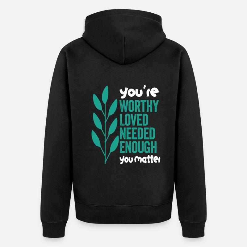 Dépression et conscience bipolaire : - Veste à capuche bio Premium Unisexe - noir