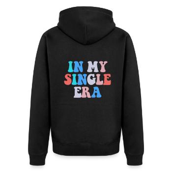 Humour drôle d’amour célibataire : le parfait - Veste à capuche bio Premium Unisexe - noir - Dos - Nico (187cm)