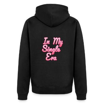 Humour drôle d’amour célibataire : le parfait - Veste à capuche bio Premium Unisexe - noir - Dos - Nico (187cm)