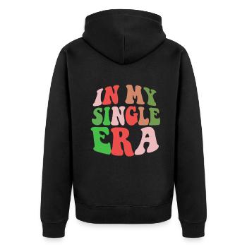 Humour drôle d’amour célibataire : le parfait - Veste à capuche bio Premium Unisexe - noir - Dos - Nico (187cm)