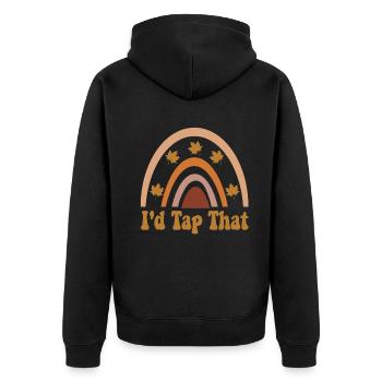 Maple Tree Essence Männer Frauen Lustig - Unisex Premium Bio Zip Hoodie - Schwarz - Hinten - Nico (187cm)