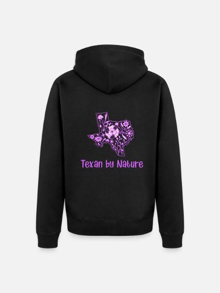 Wildflower Fields Wildflowers Bluebonnet - Unisex Premium Organic Zip Hoodie - black