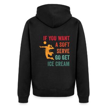 Si vous voulez une portion molle, procurez-vous de la crème glacée - Veste à capuche bio Premium Unisexe - noir - Dos - Nico (187cm)