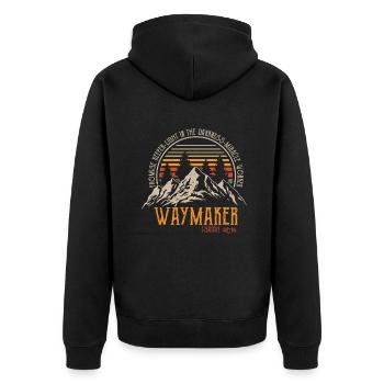 Waymaker Promise Keeper Faiseur de miracles - Veste à capuche bio Premium Unisexe - noir - Dos - Nico (187cm)