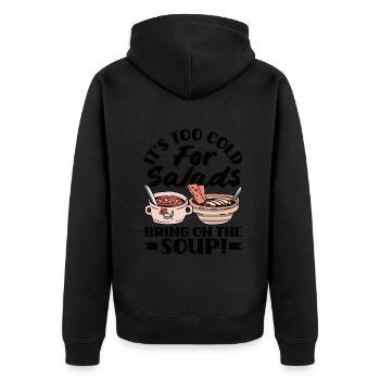 Apportez la soupe douillette - Veste à capuche bio Premium Unisexe - noir - Dos - Nico (187cm)